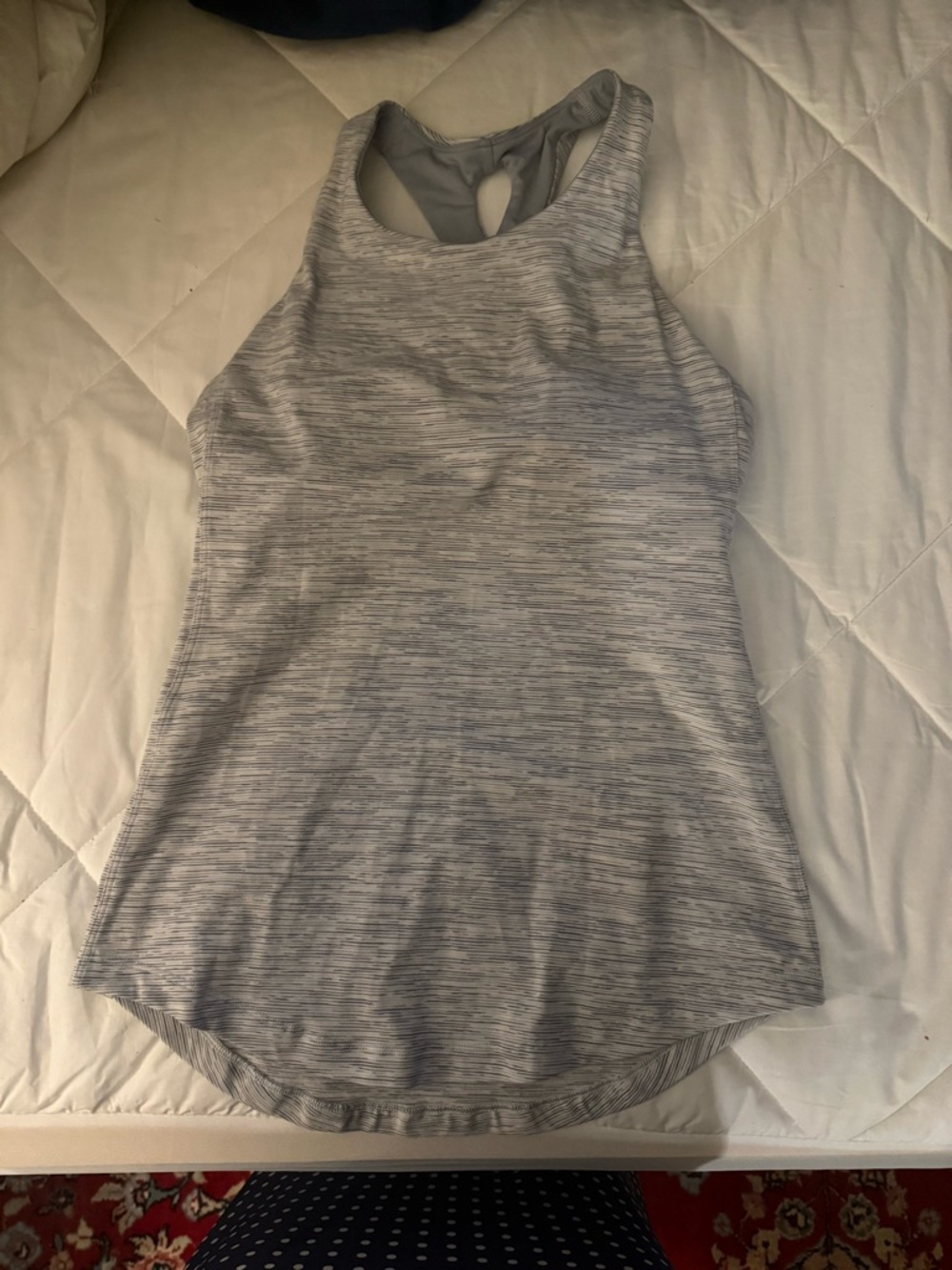 lululemon athletica Heathered Light Gray Racerback Tank